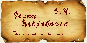 Vesna Maljoković vizit kartica